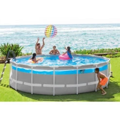 Piscine Tubulaire Ronde Intex Prism Frame Clear Window 4,88 X 1,22 M -Eau Minerale Magasin 26730np ambianc 2 min