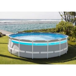 Piscine Tubulaire Ronde Intex Prism Frame Clear Window 4,88 X 1,22 M -Eau Minerale Magasin 26730np ambiance 5 min