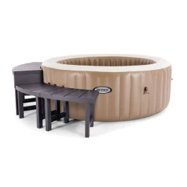 Entourage Spa Intex PureSpa Rond 4 Places (2 Modules Médium + 2 Hauts) 1 Entourage Spa Intex PureSpa Rond 4 Places (2 Modules Médium + 2 Hauts)