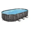 Piscine Tubulaire Ovale Bestway Power Steel™ Bois Rustique 6,10 X 3,66 X 1,22 M