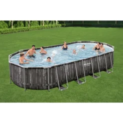 Piscine Ovale Bestway Power Steel™ Bois Rustique 7,32 X 3,66 X 1,22 M 16 Piscine Ovale Bestway Power Steel™ Bois Rustique 7,32 X 3,66 X 1,22 M -Eau Minerale Magasin 5611t piscine ovale bestway power steeltm bois rustique 7 32 x 3 66 x 1 22 m ambiance