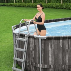 Piscine Ovale Bestway Power Steel™ Bois Rustique 7,32 X 3,66 X 1,22 M 11 Piscine Ovale Bestway Power Steel™ Bois Rustique 7,32 X 3,66 X 1,22 M -Eau Minerale Magasin 5611t ambiance 2