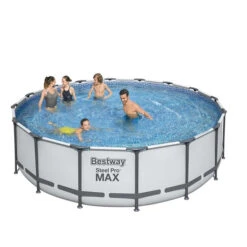 Piscine Tubulaire Ronde Bestway Power Steel 4,88 X 1,22 M -Eau Minerale Magasin 5612z 2