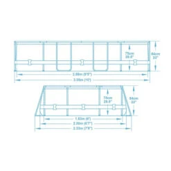 Piscine Ovale Bestway Power Steel™ 3,05 X 2 X 0,84 M -Eau Minerale Magasin 5614a dimensions