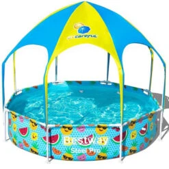 Piscine Tubulaire Bestway Ronde Steel Pro Avec Parasol 2,44 X 0,51 M