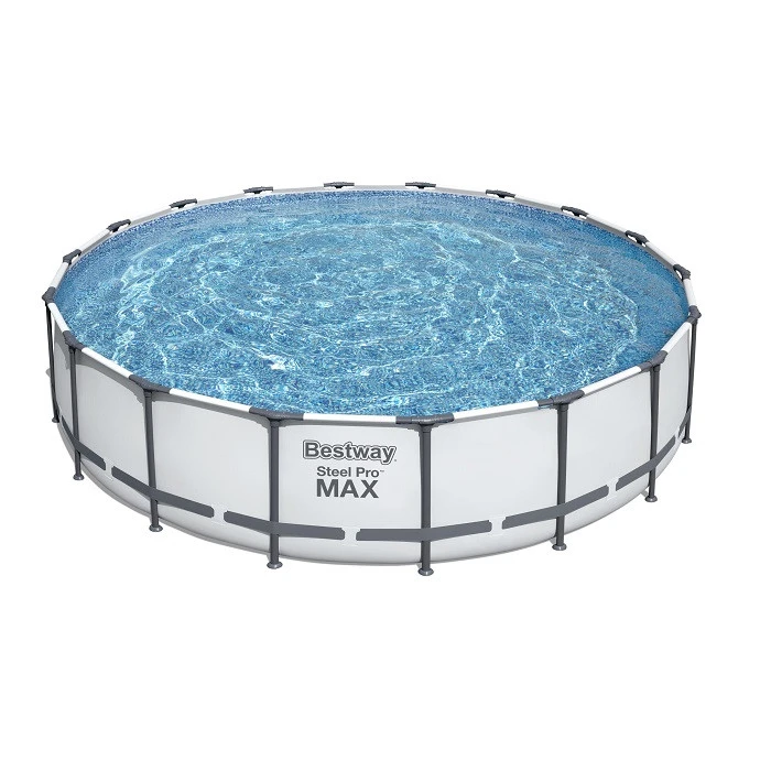 Piscine Tubulaire Ronde Bestway Steel Pro Max 5,49 X 1,22 M - Gris Clair 1 Piscine Tubulaire Ronde Bestway Steel Pro Max 5,49 X 1,22 M - Gris Clair