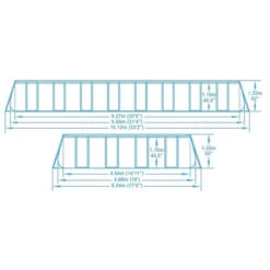Piscine Tubulaire Rectangulaire Bestway Power Steel™ 9,56 X 4,88 X 1,32 M 12 Piscine Tubulaire Rectangulaire Bestway Power Steel™ 9,56 X 4,88 X 1,32 M -Eau Minerale Magasin 56623 dimensions