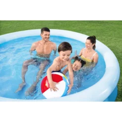 Piscine Autoportée Bestway Fast Set™ 3,05 X 0,66 M Avec Filtration -Eau Minerale Magasin 57458 piscine hors sol bestway ronde fast set 305 66 ambiance