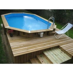 Piscine En Bois Octogonale Ubbink Azura 7,50 X 4,00 X 1,30 M - Liner Bleu 7 Piscine En Bois Octogonale Ubbink Azura 7,50 X 4,00 X 1,30 M - Liner Bleu -Eau Minerale Magasin 7504717 piscine bois octogonale ubbink azura 400 750 bleu ambiance 2