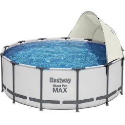Auvent Pour Piscine Tubulaire Bestway Ø 3,05 à 5,49 M -Eau Minerale Magasin auvent rond bestway 3