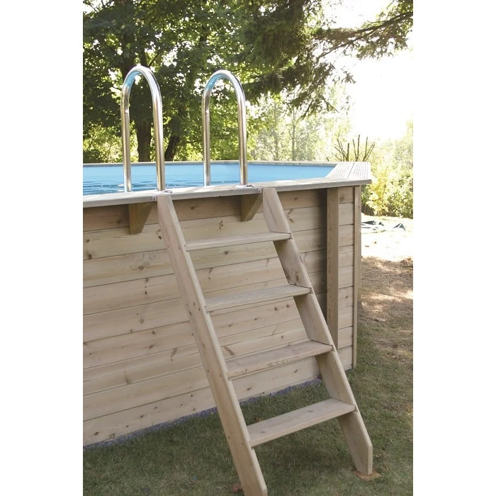 Piscine En Bois Rectangulaire Ubbink Azura 4,50 X 2,50 X 1,26 M - Liner Bleu 3 Piscine En Bois Rectangulaire Ubbink Azura 4,50 X 2,50 X 1,26 M - Liner Bleu – Image 3
