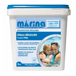 Marina Désinfection Régulière - Galets De Chlore Régulier 5kg 1 Marina Désinfection Régulière - Galets De Chlore Régulier 5kg