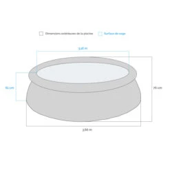 Piscine Autoportée Bestway Fast Set 3,66 X 0,76 M + Épurateur à Cartouche -Eau Minerale Magasin dimensions piscine autoportee bestway fast set 366 x 76 cm