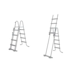 Piscine En Acier Bestway Hydrium Effet Bois Ø 5,50 X H 1,30 M -Eau Minerale Magasin echelle de securite