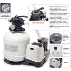 Filtre à Sable INTEX 10 M³/h -Eau Minerale Magasin filtre sable intex schema 2