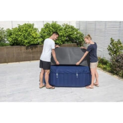 Couverture Thermique Pour Spa Carré Bestway L 180 X L 180 X H 71 Cm -Eau Minerale Magasin housse thermique carree energysense 180 m x 180 m x 71 cm lay z spa 5