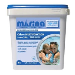 Galets 200g De Chlore Marina Pour Piscine > 25 M³ - 5 Kg