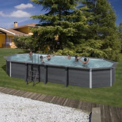 GRE Piscine Ovale Composite Gré - 8,04 X 3,86 X 1,24 M -Eau Minerale Magasin kpcov80d piscine ovale composite gre 804 386cm ambiance