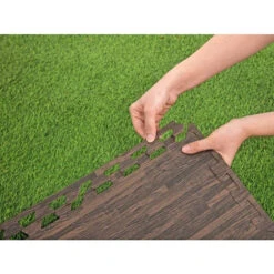 Tapis Effet Bois Pour Spa Et Piscine Bestway 3m² - 12 Dalles -Eau Minerale Magasin lot de 12 dalles de protection de sol en mousse 5080 x 5080 cm effet bois pour piscine et spa bestway 4