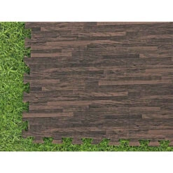 Tapis Effet Bois Pour Spa Et Piscine Bestway 3m² - 12 Dalles -Eau Minerale Magasin lot de 12 dalles de protection de sol en mousse 5080 x 5080 cm effet bois pour piscine et spa bestway 5