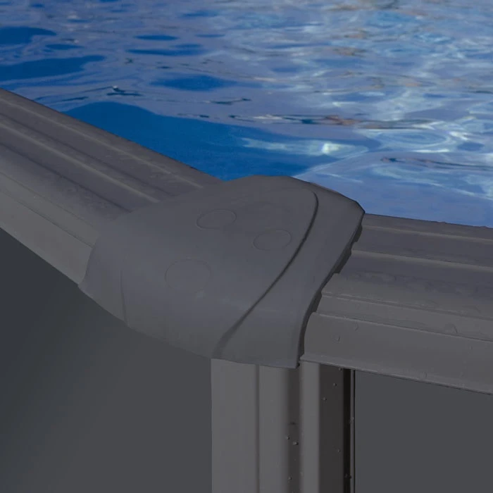 GRE Piscine Ovale Acier Gré Gris Anthracite - 7,30 X 3,75 X 1,20 M 6 GRE Piscine Ovale Acier Gré Gris Anthracite - 7,30 X 3,75 X 1,20 M – Image 6