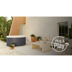 Spa Acrylique NetSpa Halfmoon 4 Personnes -Eau Minerale Magasin netspa halfmoon pointfort01