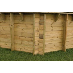 Piscine En Bois Hexagonale Ubbink Azura 4,10 X 1,20 M - Liner Bleu + Bâche à Bulles -Eau Minerale Magasin paroi renforc e reduit min