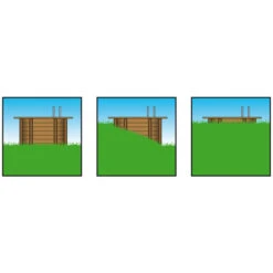 Piscine En Bois Rectangulaire Ubbink Linéa 6,50 X 3,50 X 1,40 M - Liner Beige -Eau Minerale Magasin picto coupe hors sol semi enterre enterre 1