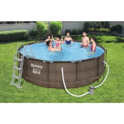 Piscine Tubulaire Ronde Bestway Steel Pro Max 3,66 X 1,00 M -Eau Minerale Magasin piscine bestway imitation bois 366 1