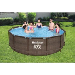 Piscine Tubulaire Ronde Bestway Steel Pro Max 3,66 X 1,00 M -Eau Minerale Magasin piscine bestway imitation bois 366 4