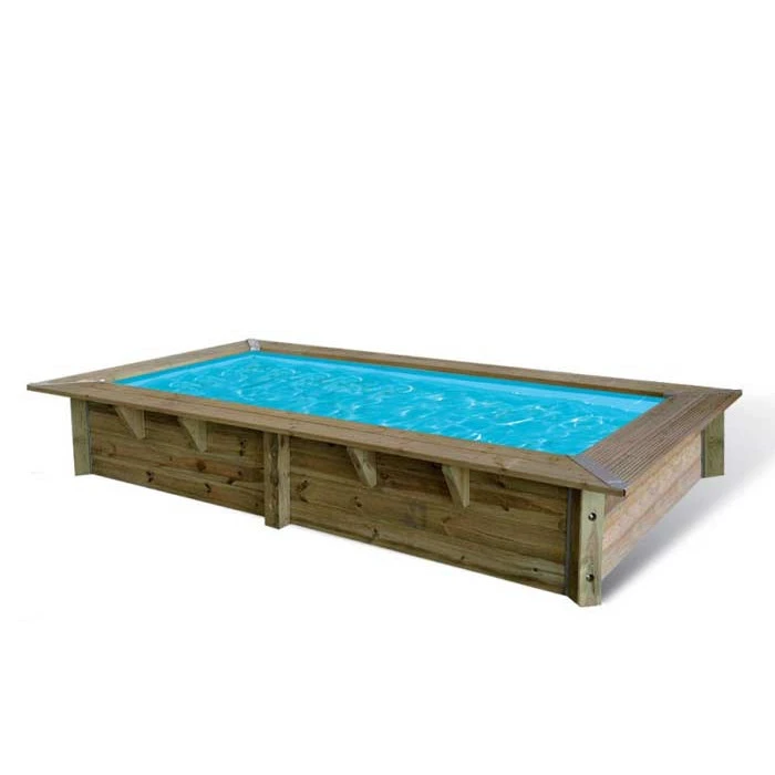 Piscine En Bois Rectangulaire Ubbink Sunwater 3,50 X 2,00 X 0,71 M - Liner Bleu 1 Piscine En Bois Rectangulaire Ubbink Sunwater 3,50 X 2,00 X 0,71 M - Liner Bleu