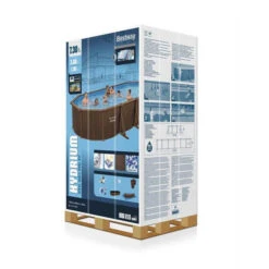 Piscine En Acier Bestway Hydrium Effet Bois - 7,30 X 3,60 X 1,30 M -Eau Minerale Magasin piscine hors sol acier ovale 730 m x 360 m x 130 m hydrium carton