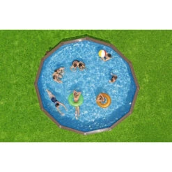 Piscine En Acier Bestway Hydrium Effet Bois Ø 5,50 X H 1,30 M -Eau Minerale Magasin piscine hors sol acier ronde 549 x 130 m hydrium 2
