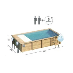 Piscine Urbaine XL Procopi En Bois 6,5 X 3,5 M - Couverture Automatique -Eau Minerale Magasin piscine urbaine xl dimensions