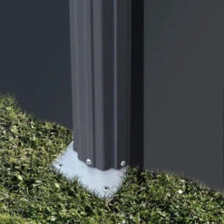 GRE Piscine Ronde Acier Gré Gris Anthracite - Ø 4,60 X 1,20 M -Eau Minerale Magasin structure piscine acier gre anthracite 1