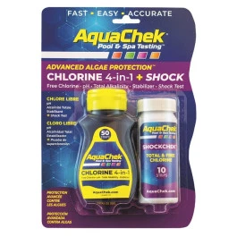 Bandelettes D'analyse Piscine Aquachek Chlorine 4 En 1 + Shock AquaChek - 50 Chlore Et 10 Shock 1 Bandelettes D'analyse Piscine Aquachek Chlorine 4 En 1 + Shock AquaChek - 50 Chlore Et 10 Shock